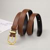 Women's Cowhide Adjustable Genuine Leather Thin Belt for Women's Decoration Versatile Coat Dress for Girls