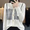 Wool Knitted Cardigan for Women In Autumn and Winter Style, Fashionable Loose Korean Version of Jacket, Skin-friendly and Warm Long-sleeved Top