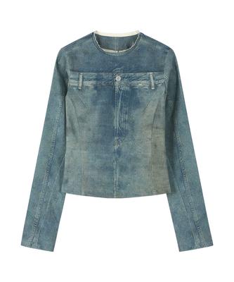 Illusion Denim Top [Blue]
