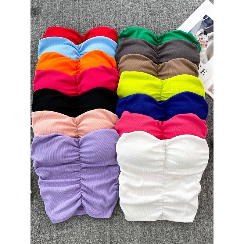 Pure Sweet Sexy Sexy Short Chest-Wrapped Vest Women's Outerwear Stylish Silm Bottoming Sleeveless Tube Top Tops