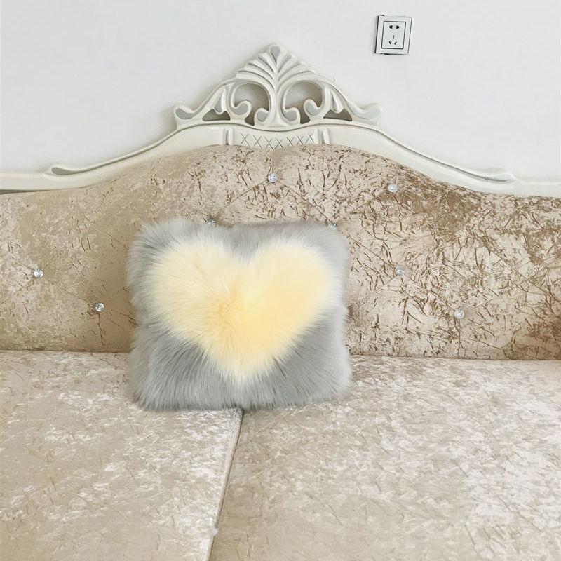 Flauschiger Kissenbezug aus Fell, langer Kissenbezug aus Plüschwolle, dekorativer weicher Kissenbezug für den Winter für Schlafsofa, Dekokissen