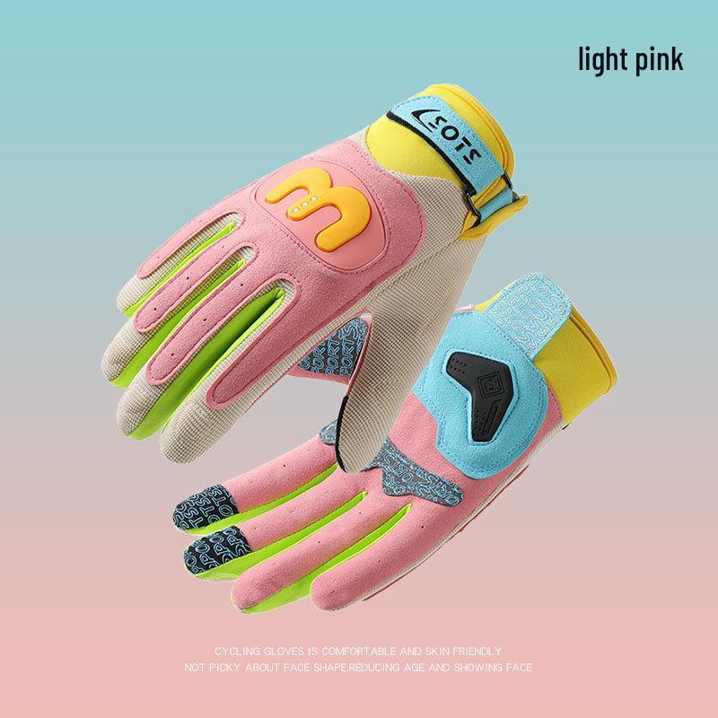 Unisex Retro Touchscreen Full-Finger Motorcycle Gloves - Breathable, Sunscreen, Summer Riding