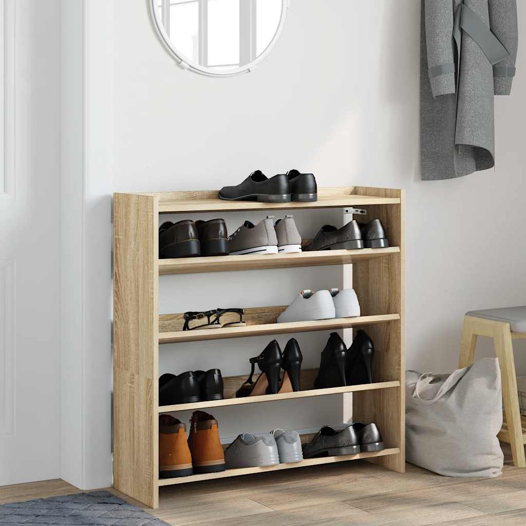 Shoe Rack Sonoma Oak 80 x 25 x 81 cm Particleboard