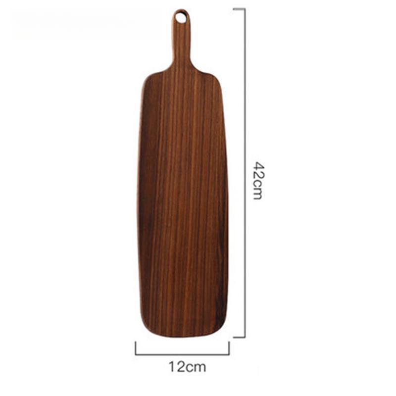 1 buc Tocător din Lemn Masiv, Tocător de Bucătărie din Lemn, Plăci Charcuterie din Lemn de Fag și Nuc Negru pentru Pizza Pâine Fructe Legume