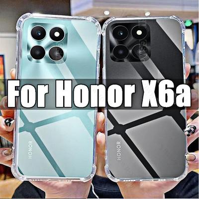 Coque souple transparente en TPU pour Huawei Honor X6a, 6.56 pouces, WDY-LX1, antichoc, anti-empreintes digitales