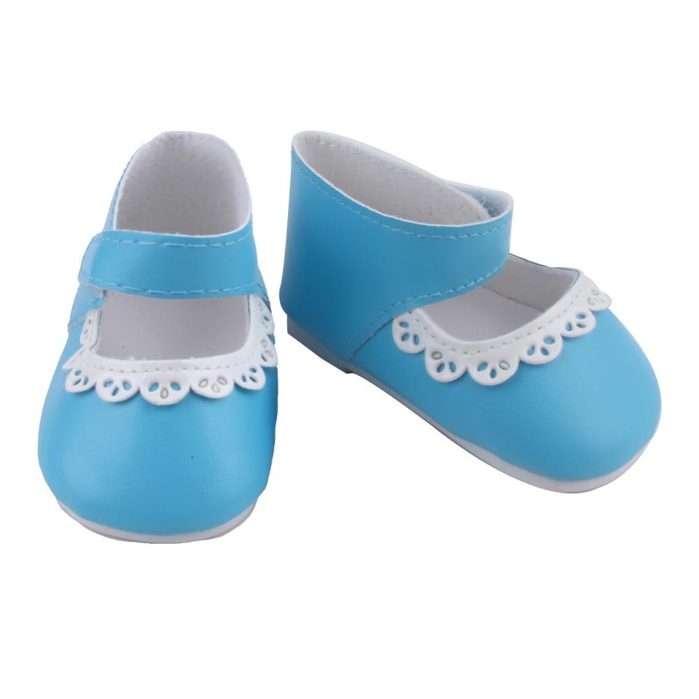 Pu Leather Doll Shoes 8cm Size Mini Gossip Shoes Baby Shoes Reborn Doll Shoes  Girl Dolls
