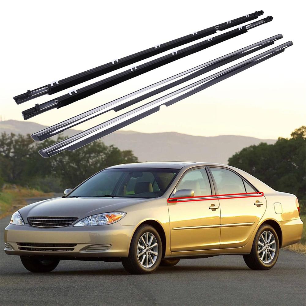 Chrome Front Rear Door Belt Moulding SET For Toyota Camry 2002-2006 7571033080 7572033080 7573033080