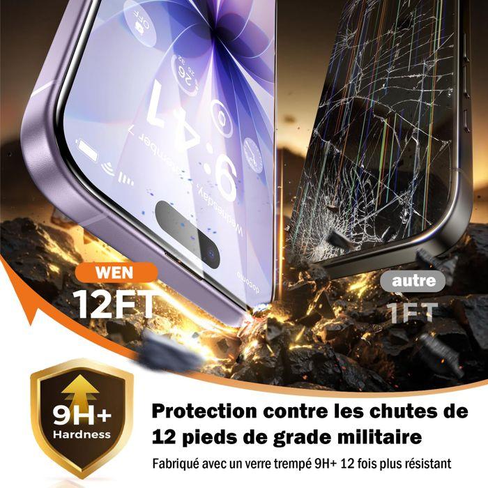 Protecteur d'écran en verre trempé - iPhone 17 - 12X plus résistant (>9H) - AR haute transparence - Ajustement 1:1