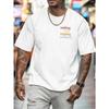 European Size Graphic Summer Outdoor Men's Short-sleeved T-shirt for Summer Fashion Trendy Top Printed Men's Base Shirt Spring and Summer Round Neck
