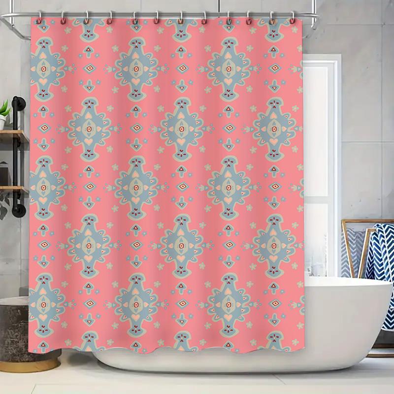 

Delightful Floral Shower Curtain Pink Berry Pattern Waterproof Fabric For Bathroom Decor 72 X 78 Inches Free Us Shipping W60H190(CM)-1 Pcs
