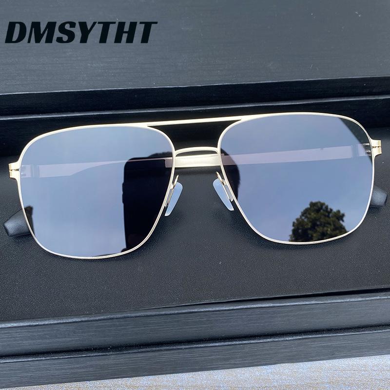 Non-polarized Oversized Thin FULL Frame No Screw Ultralight Men Suneyewear Fashion Polygon Eyeglasses