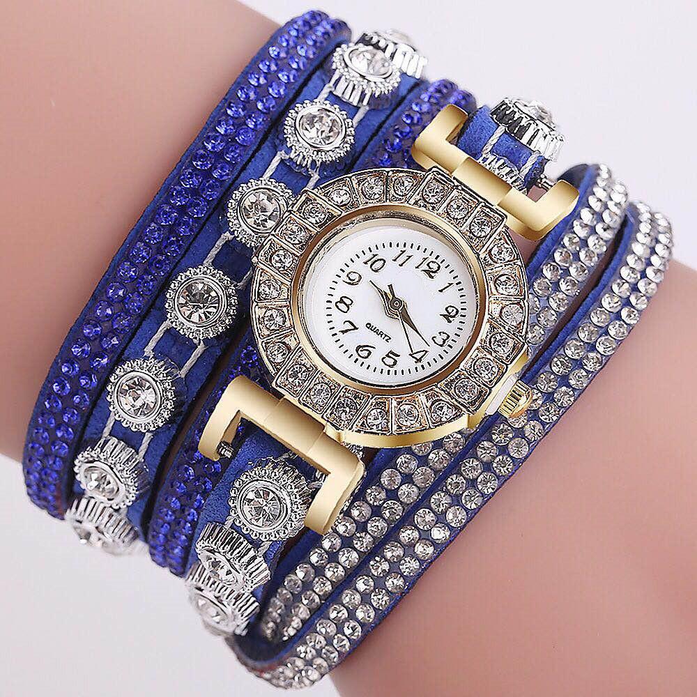 Ladies Watch, Korean Fleece Wrapped Bracelet Watch With Diamonds Wrapped Watch Accessories