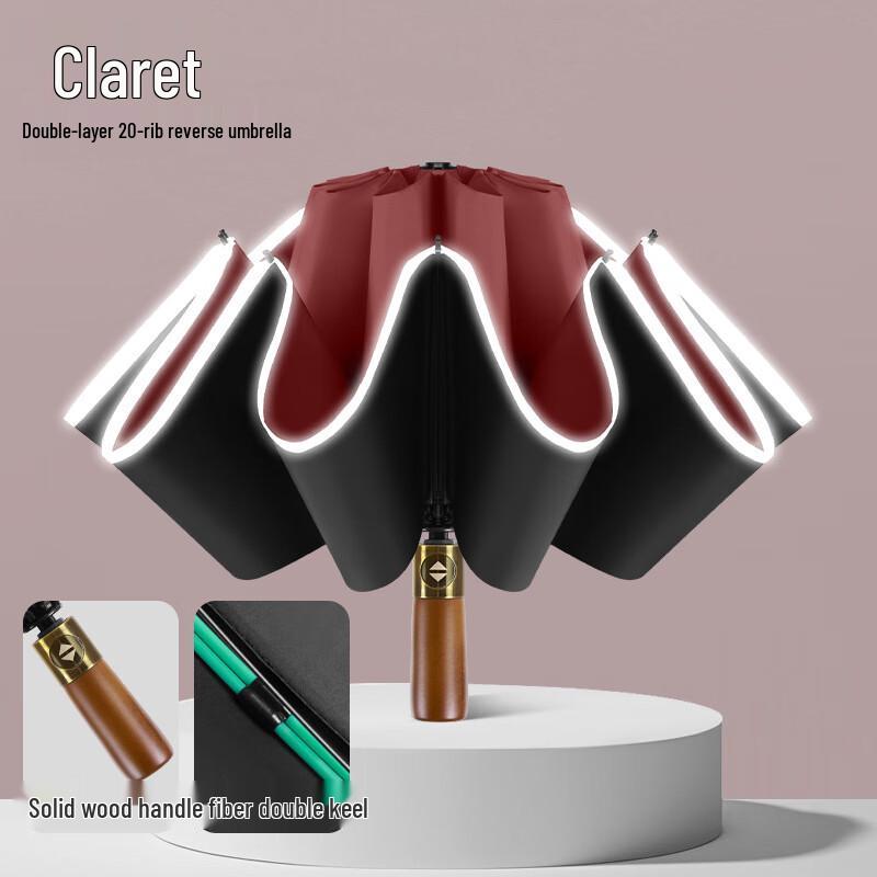 Peleim Automatic 3-Fold 10-Rib Reflective Umbrella One Size