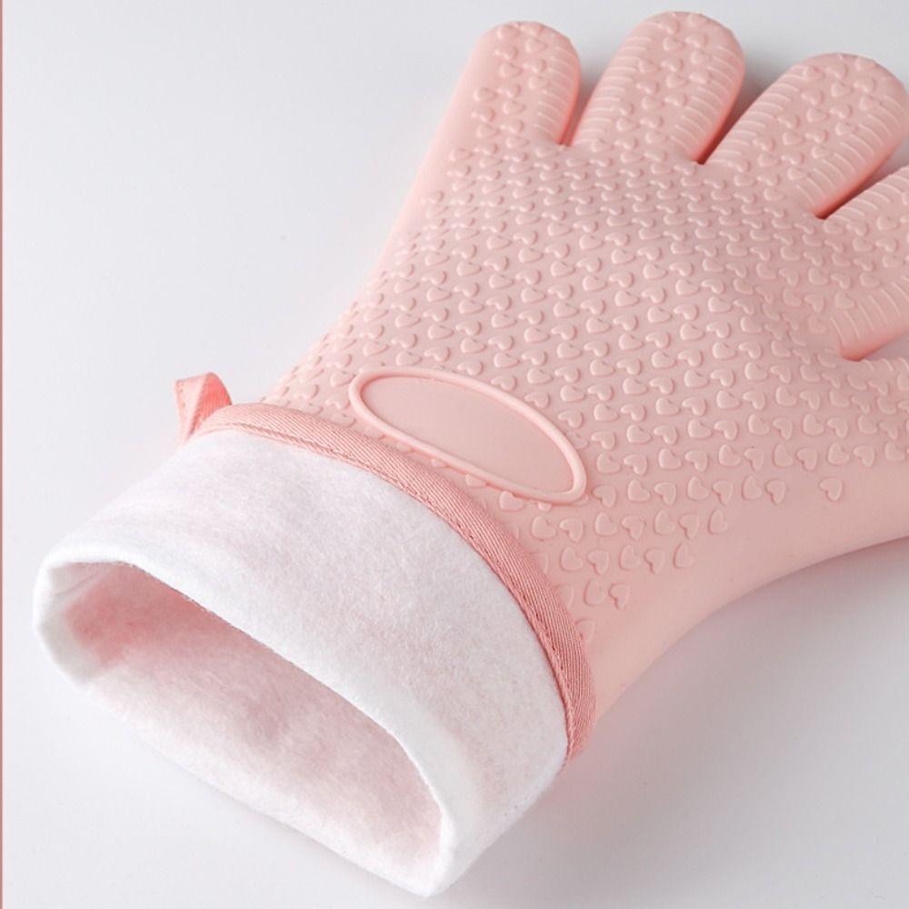 Heat Resistant Baking Gloves Double Layer Kitchen Gloves Baking Utensils Oven Gloves  Home