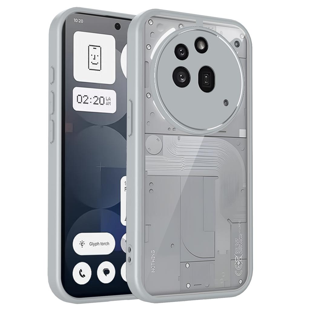 Nothing Phone 3A Pro Case Air Cushion Shockproof Silicone Bumper Clear Matte Back Cover Hard Phone Case for Nothing Phone 3A Pro