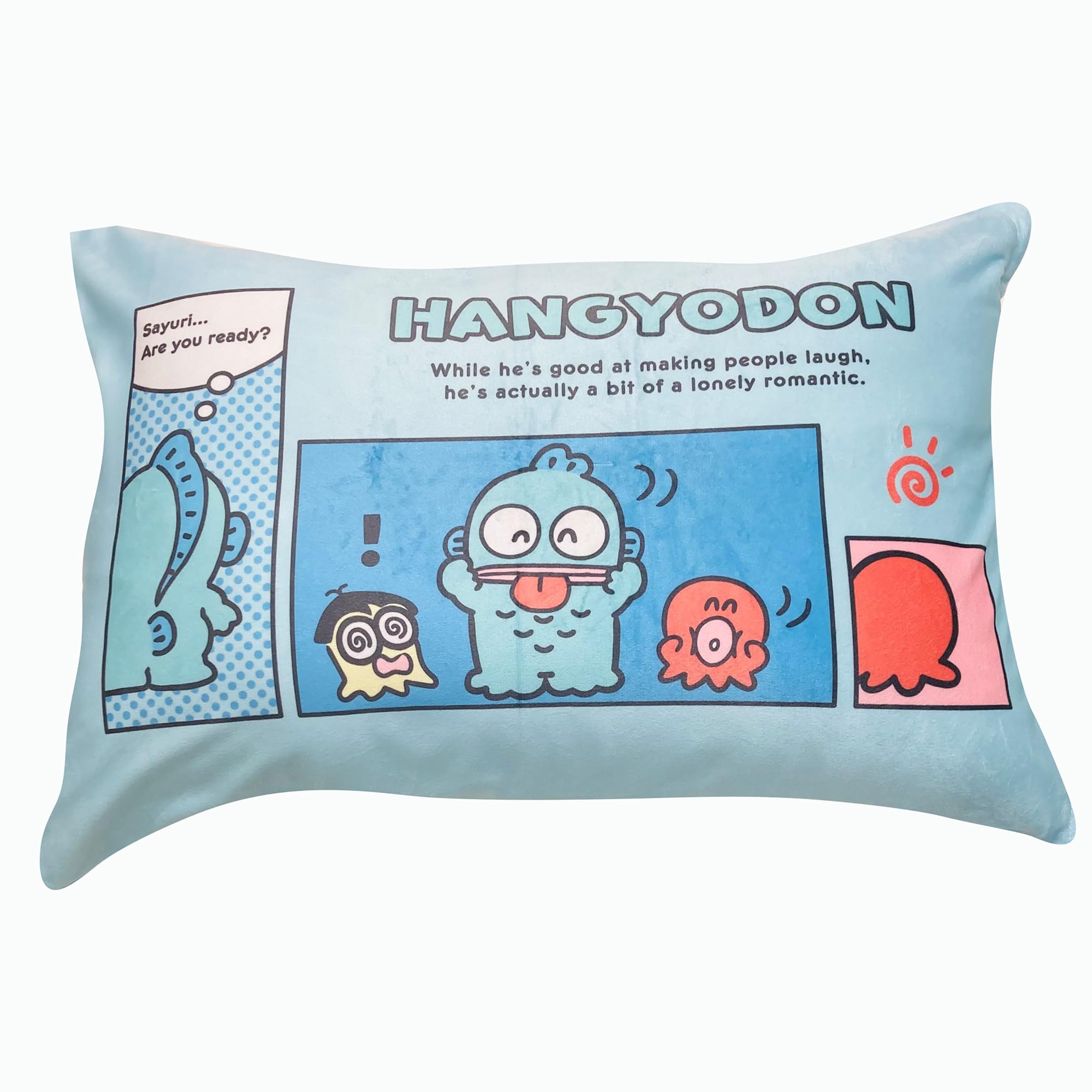 

MORIPiLO Sanrio Hangyodon Pillowcase and Melting to the Suitable for Both Kids and Cute Plush Sanrio Morishita Pillow (Smooth Touch) 43x63cm, Adults,
