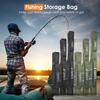 Lixada 130cm Portable Foldable Fishing Rod Case, Fishing Rod and Reel Storage Bag, Fishing Gear Organizer, Rod Case