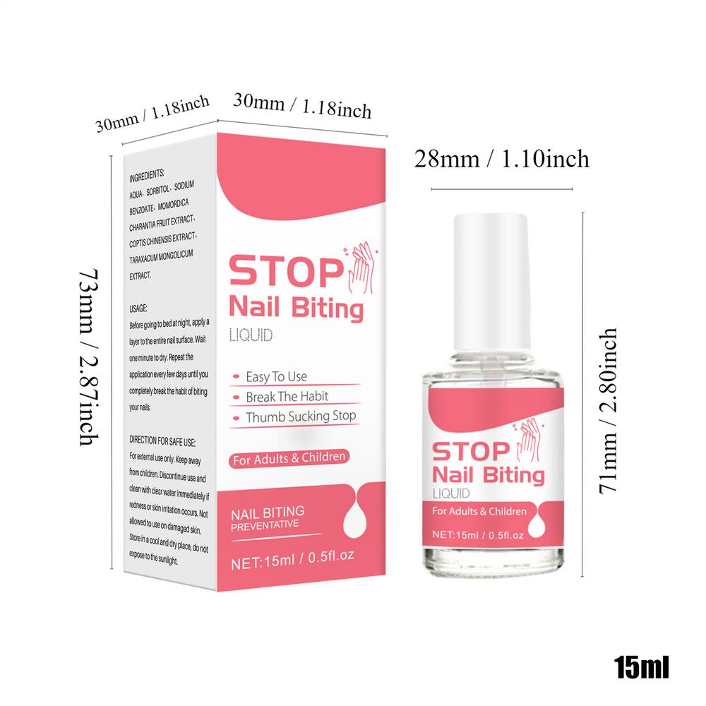 15ml Children Anti-biting Nails Bitter Nail Water No Bite Cuticle Not Nail Polis h Biting Care Non-toxic Stop Eating Fingernails