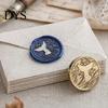 Metal Seal Heads for Scrapbooking Wax Sealing Copper Stamp Head, with Detailed Relief Texture, Round DIY Crafting Shaped Durable Brass Wedding