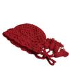New Ethnic Style Crocheted Knitted Hat for Women Autumn and Winter Ear Protection Hooded Hat Trendy Literary Retro Tassel Warm Toe Cap