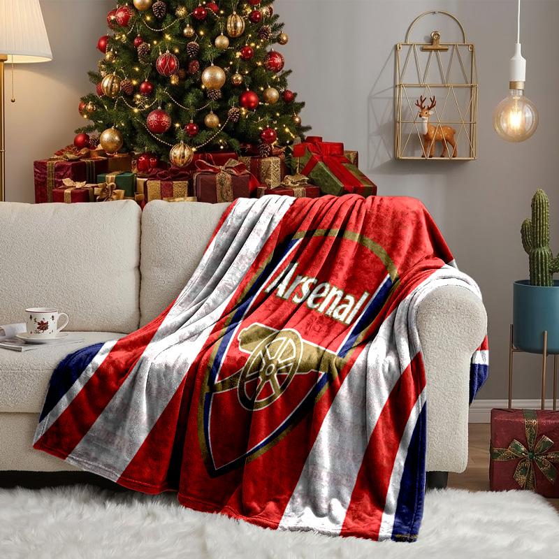 Coperta con stemma dell'Arsenal Football Club Coperte in flanella Peluche per divano letto Regali per uomini donne Coperta da viaggio per picnic Regali di Natale per tifosi