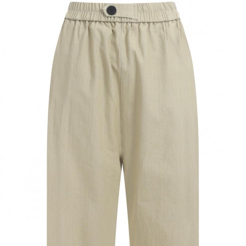 Shop   Women Daily Stretch Cotton Baggy Pants Khaki Wnw Wpt 1297