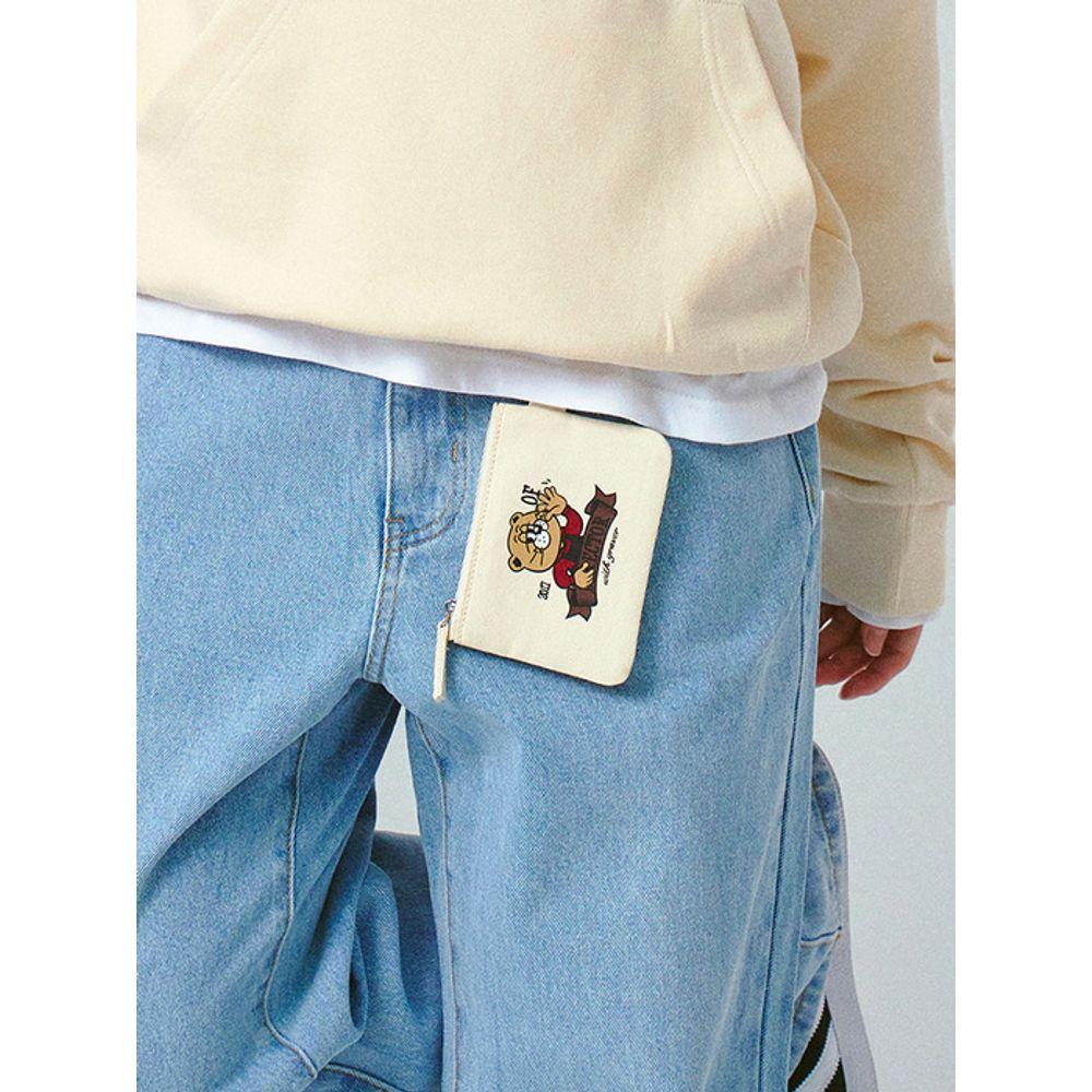 

GRAVER [UNISEX]OF BEAR Keyring Card Wallet_2color BLUE