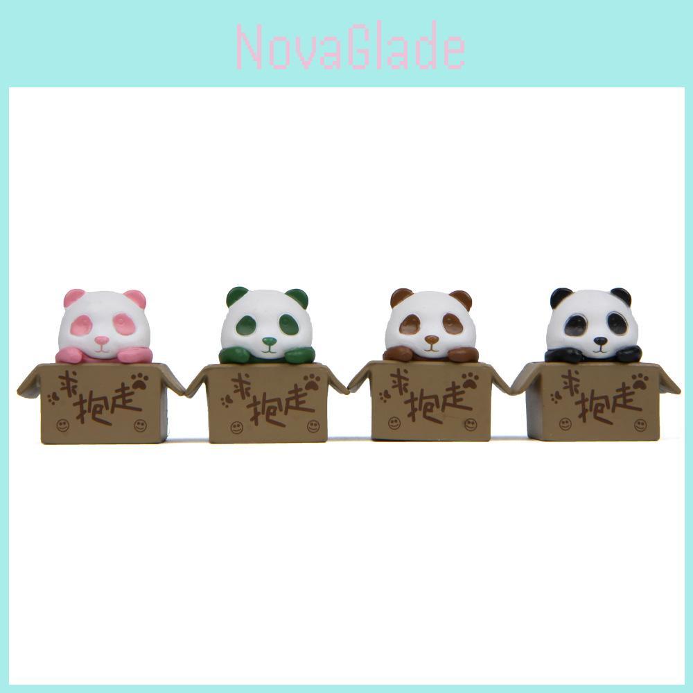 Animal Panda Pvc Figurine Set With Cardboard Box Style For Kids And Collectors