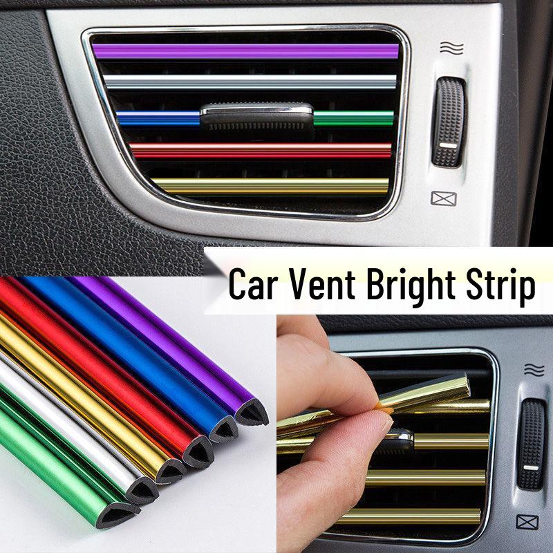 Tiras Decorativas Universales Cromadas Electrochapadas para Salida de Aire de Coche