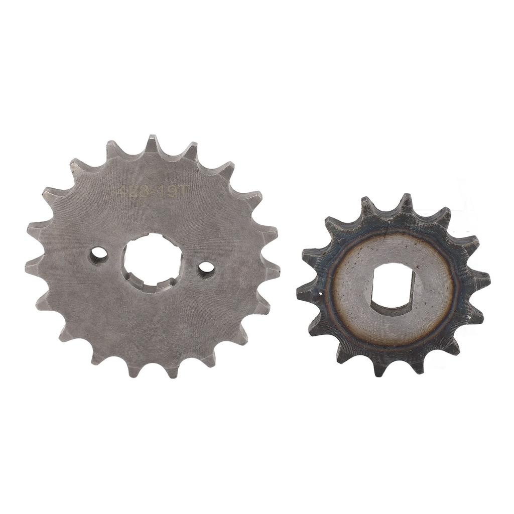 428 Motor Sprocket Set Steel 19T Front Engine Sprocket 14T H Hole Rear Chain Sprocket for 125cc 15cc 200cc 250cc Dirt