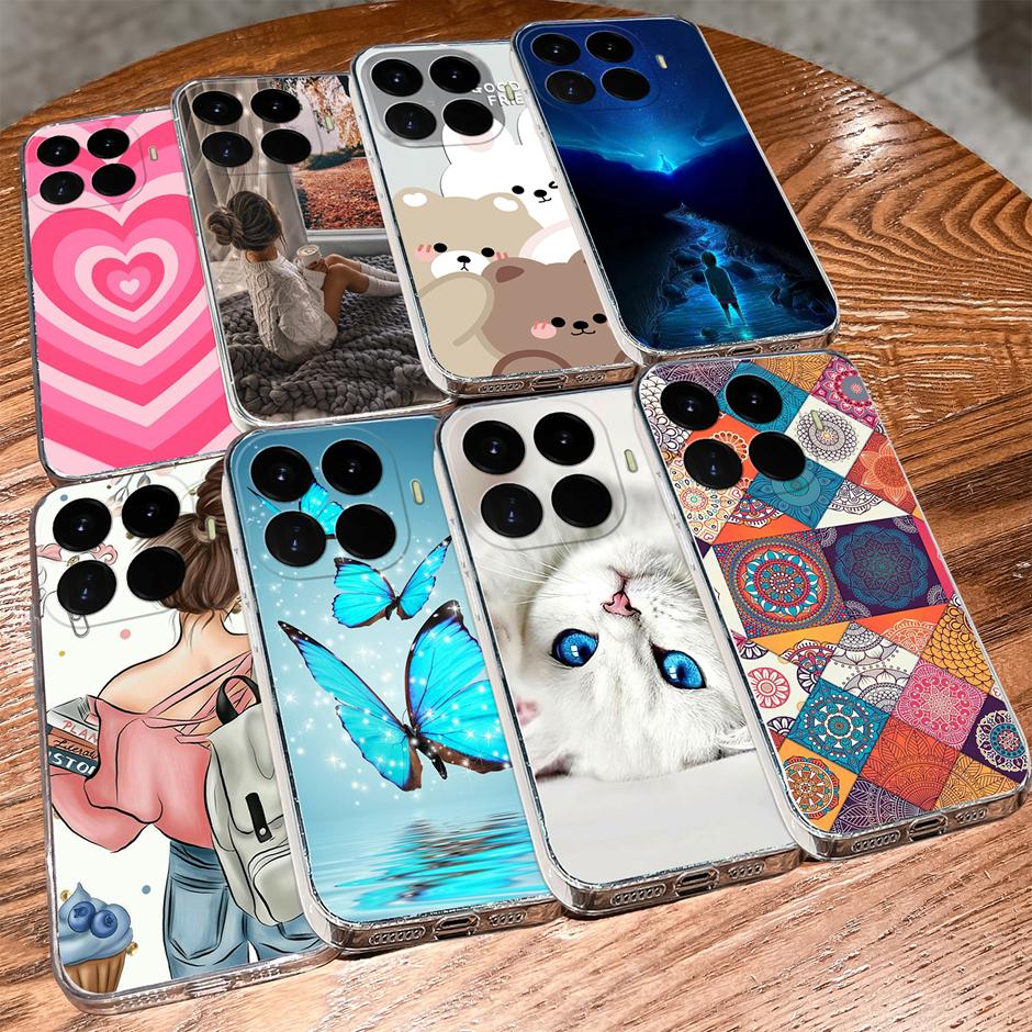 Case For Xiaomi17T 17Ultra Beautiful Flower Astronaut Anti-Fingerprint Transparent Shell For Xiaomi 17T 17 Ultra Coque Funda
