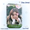 Zhao Jinmai Star Idol Laser Tinplate Square Brooch Pendant