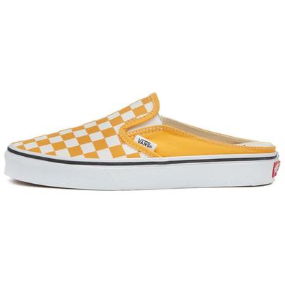 Mocasín de Cuadros Slip On Zapatillas de Skate 'Amarillo Blanco' Vans VN0A4P3UWOF