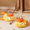 Yellow Duck Shape Cat Treat Dispenser Toy, Interactive Self-Play Pet Toy, Food Leaking Thrower Toy For Cats, Indoor Cat Entertainment Pet Supplies