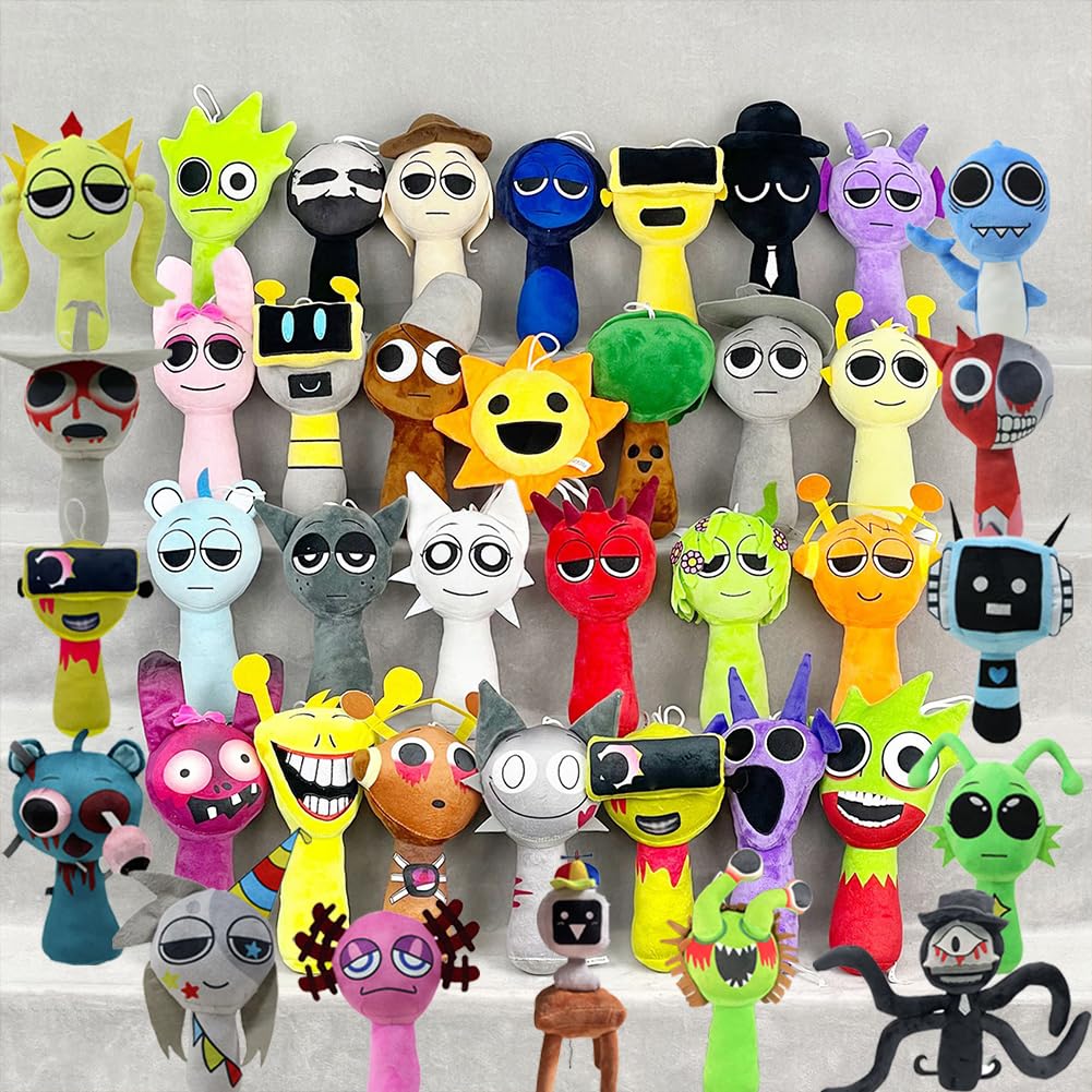 Muñecos de Peluche Splunky, Juego de 5, Personaje Singing Monsters, Juego de Terror, Mercancía Moe, Linda Decoración de Habitación, Regalo de Cumpleaños, Navidad para Niños y