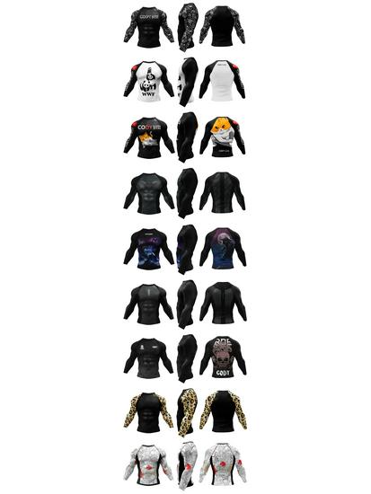 Digital Print Quick-Dry Long Sleeve Training Top - Autumn/Winter Running Tee