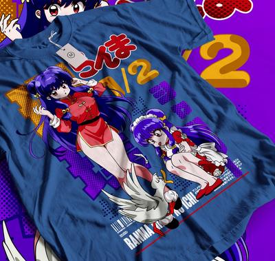 Unisex Anime Tričko Ranma Saotome, Manga Tričko Genma Panda