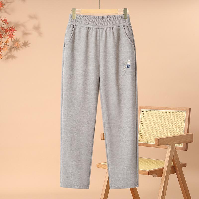 Fashionable Elastic Waist Pants for Women Aged 40-60 - Simple Style, Perfect for Moms, 2026