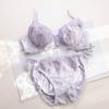 Set Reggiseno con Ricamo in Pizzo Stile Dolce Giapponese Coppa Sottile Confortevole Raccoglitore Push Up Biancheria Intima per Ragazze