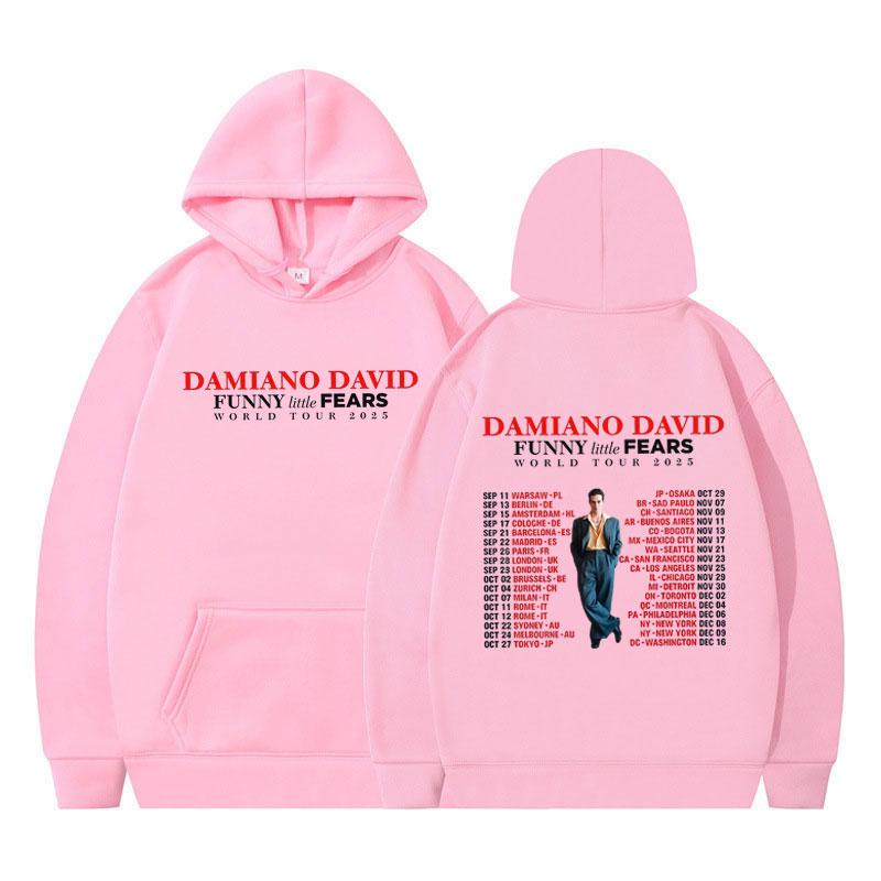 Album Funny Little Fears Damiano David World Tour 2025 Hoodie Men Women Fashion Harajuku Long-sleeved Casual Oversized Pullover