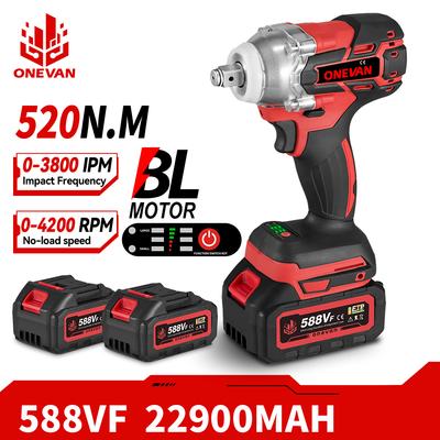 520N.M Brushless Electric Wrench Cordless Wrench Screwdriver 1/2" Socket Car Repair Power Tool for Makita 18V Battery