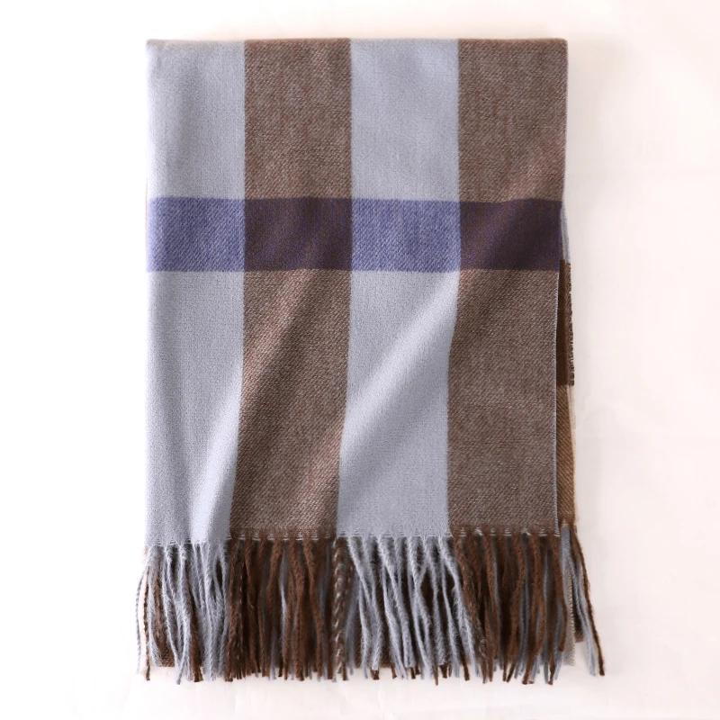 Luxury Design Plaid Cashmere Scarf For Women Winter Warm Shawl Wrap Pashmina Bufanda Thick Blanket Poncho Echarpe Bandana