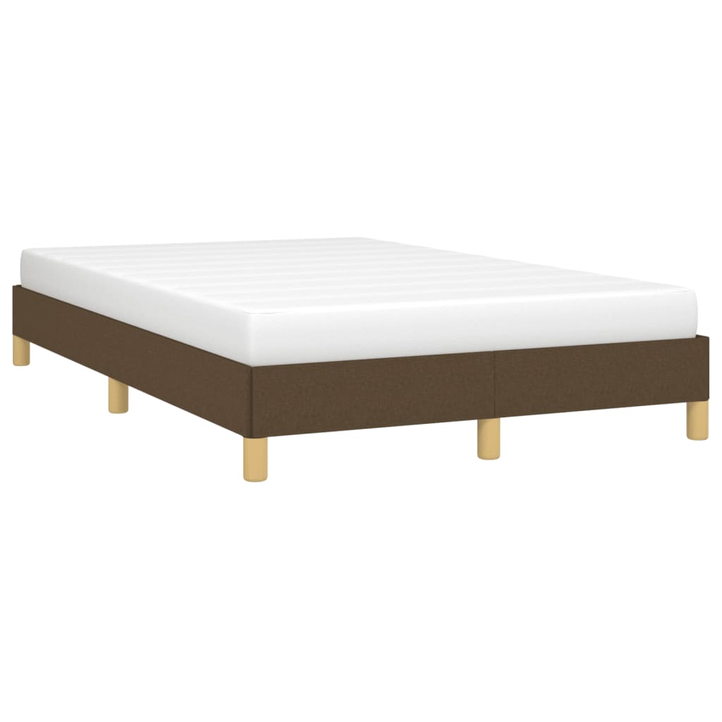 Bed Frame without Mattress Dark Brown 120 x 190 cm Fabric