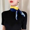 Silk scarf small square scarf women's scarf neck cover neck French winter early spring versatile Korean version decorative scarf neck protection scarf