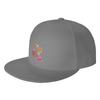 Fashion Colorful Sticker Collage LitRPG Book Flat Brim Sun Hat  Street Cool Sport Cap