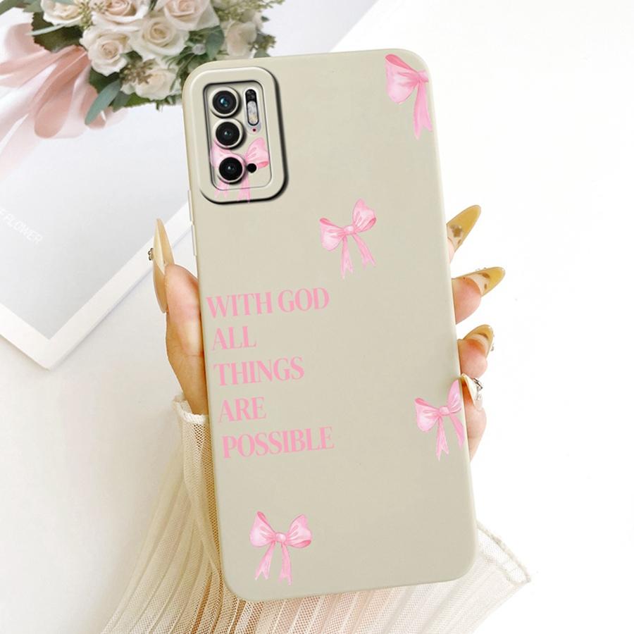 

For Xiaomi Poco M3 Pro 5G Case Soft Matte Camera Protective Bow flower Phone Case For Xiaomi PocoM3Pro 5G Cover Coque 6.5 Poco M3 Pro 5G