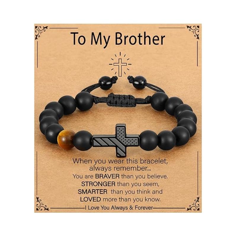 JYL TS Bracelet  Men's American Flag Cross Eye Boosts Patriotism & Luck