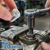 1/3Set Hexagonal Sleeve Drive Socket Standard Metric Socket Kit with Storage Base Conversion Head 5/6/7/8/9/10/11/12/13mm