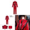 Michael Jackson Cosplay Costume Red Leather Jacket And Pants For Stage Performers