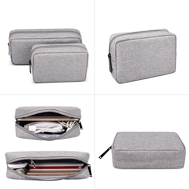210D Nylon Digital Portable Organizer Case for Headphone Travel Closet Storage Bag Zipper Accessories Charger Data Cable USB Bag